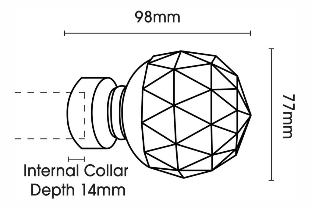 Neo Premium 35mm Clear Facet Pole Set Chrome 300cm