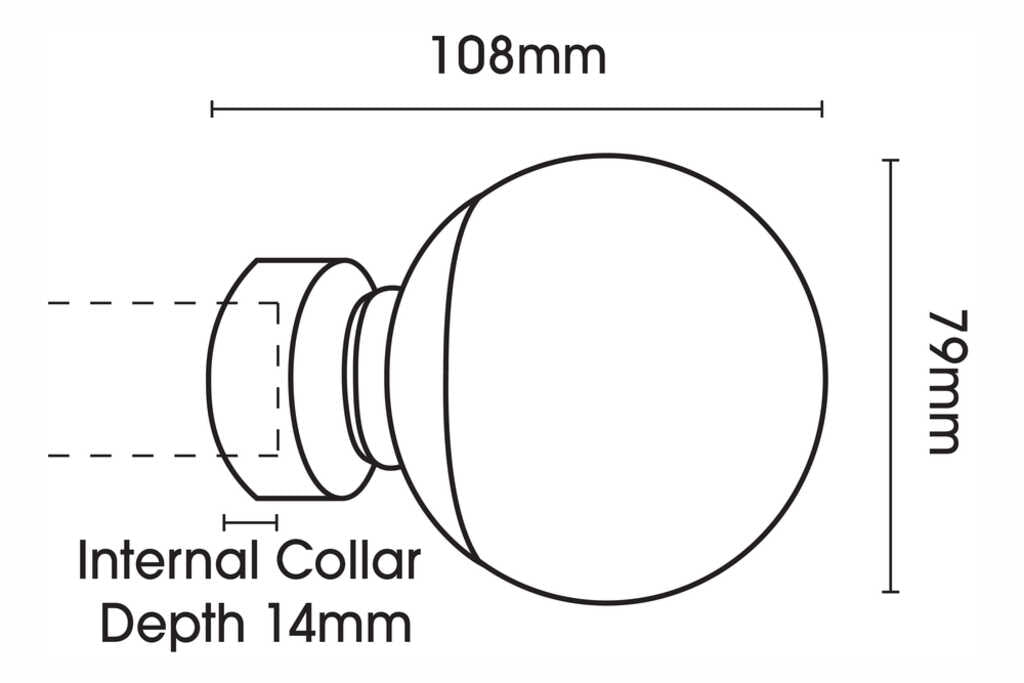 Neo Prem 35mm Clear Ball Eyelet Pole Chrome 120cm