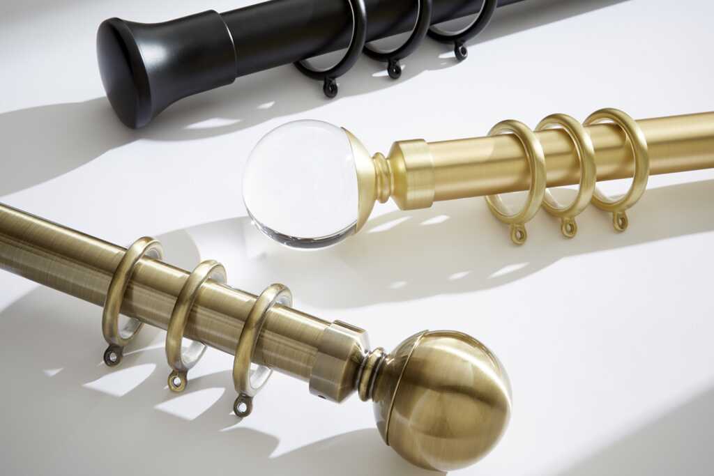 Neo 28mm Clear Ball Pole Set Gold 300cm