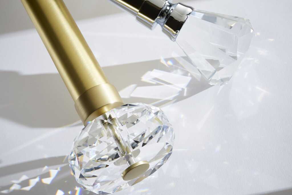Neo 28mm Faceted Ellipse Pole Set Gold 120cm