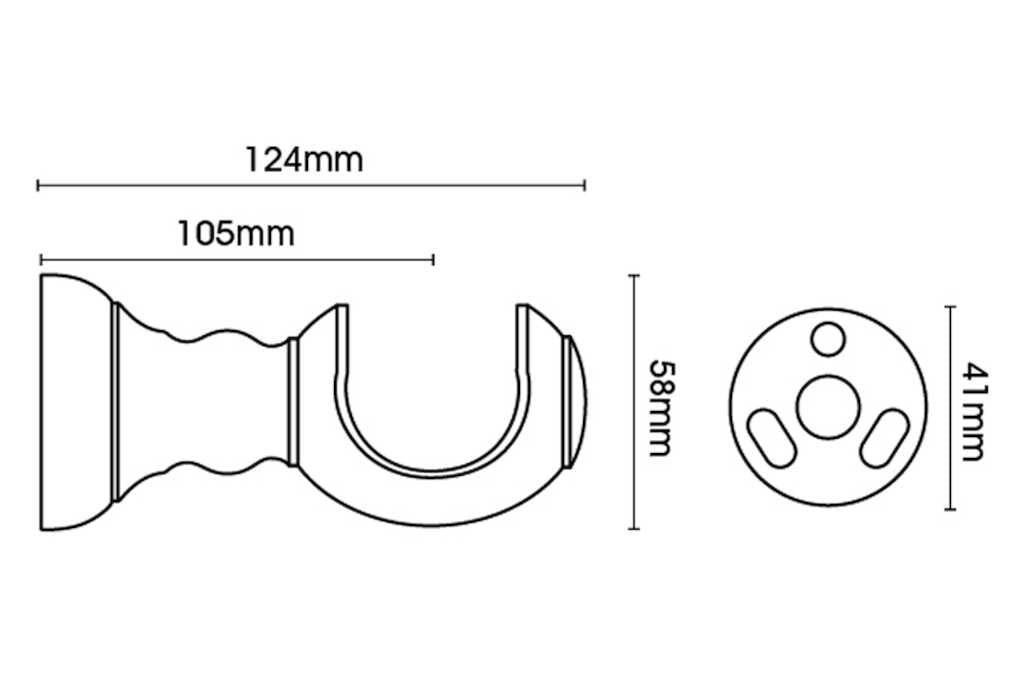 Origins 35mm Ammonite Pole Set Chalk Stone 180cm