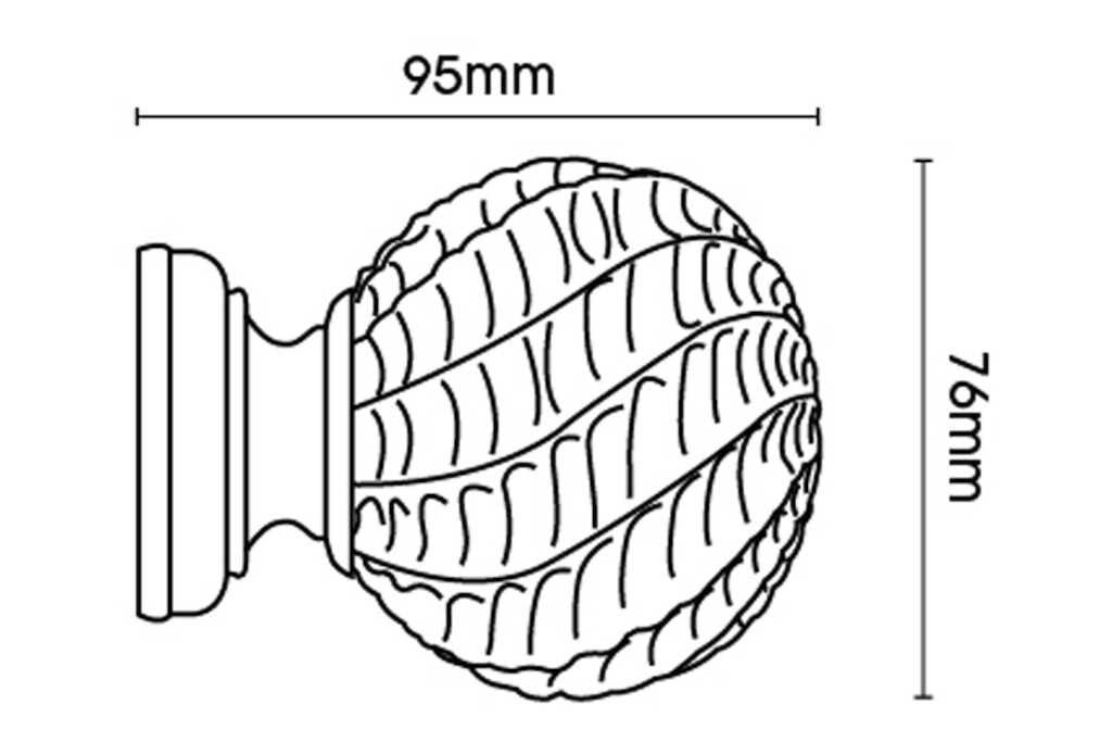 Origins 45mm Ammonite Pole Set Chalk Stone 240cm