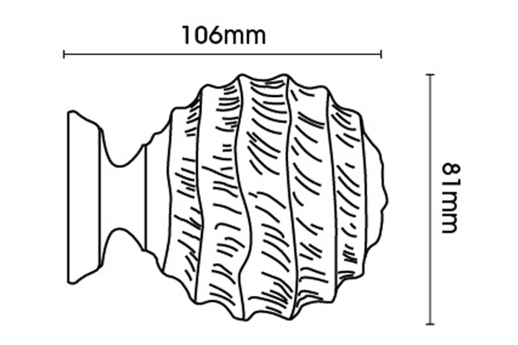 Origins 45mm Fossil Ball Pole Set Chalk Stone 420cm