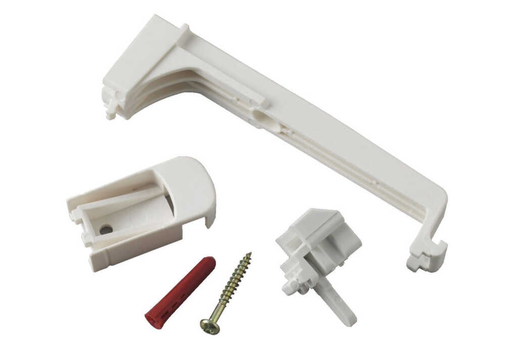 White PVC Valance Ext Bracket & Connector
