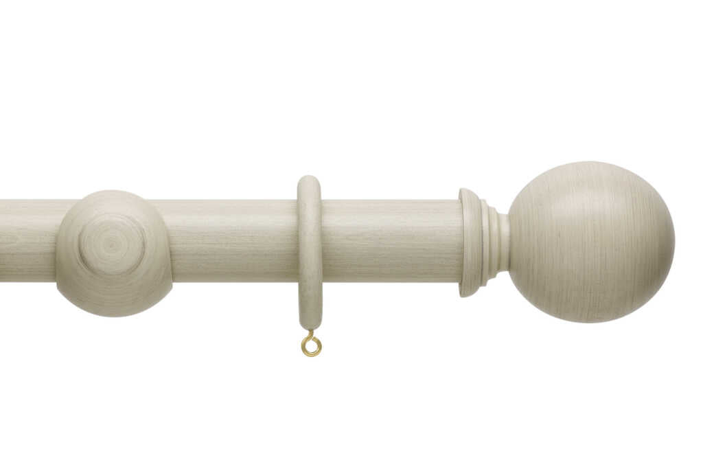 Origins 35mm Ball Wood Pole Set Limestone 240cm