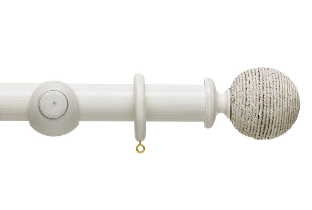 Origins 45mm Twine Wood Pole Set Chalk Stone 300cm