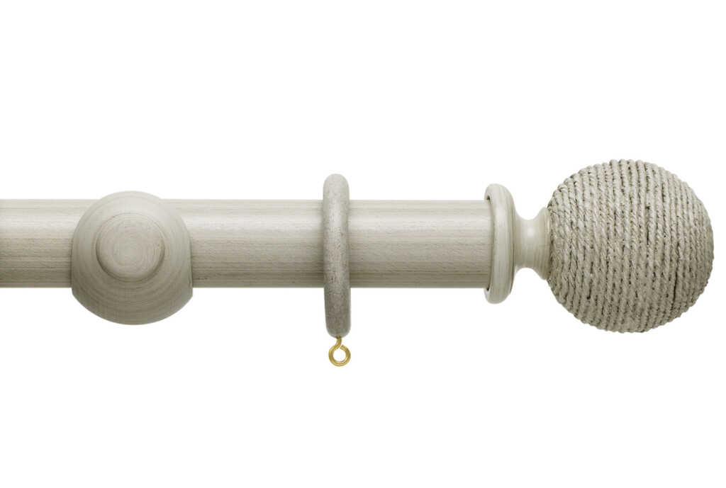 Origins 45mm Twine Wooden Pole Set Flint Grey 360cm