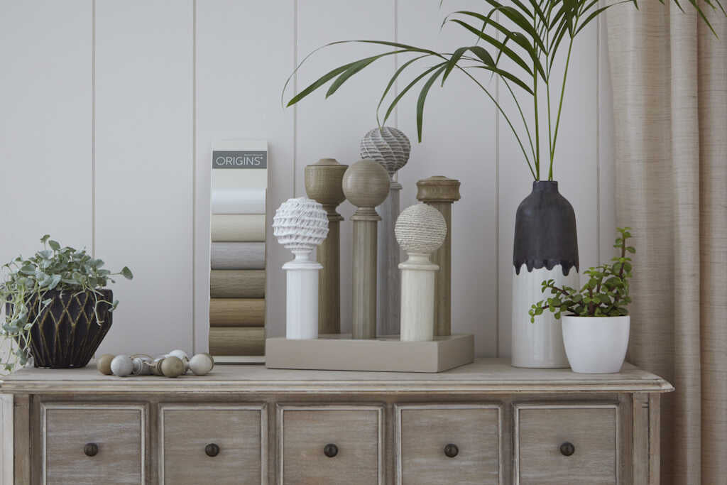 Origins 45mm Twine Wooden Pole Set Limestone 150cm
