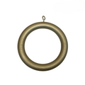 Roma Wooden Curtain Pole Sand Silver Rings x 6