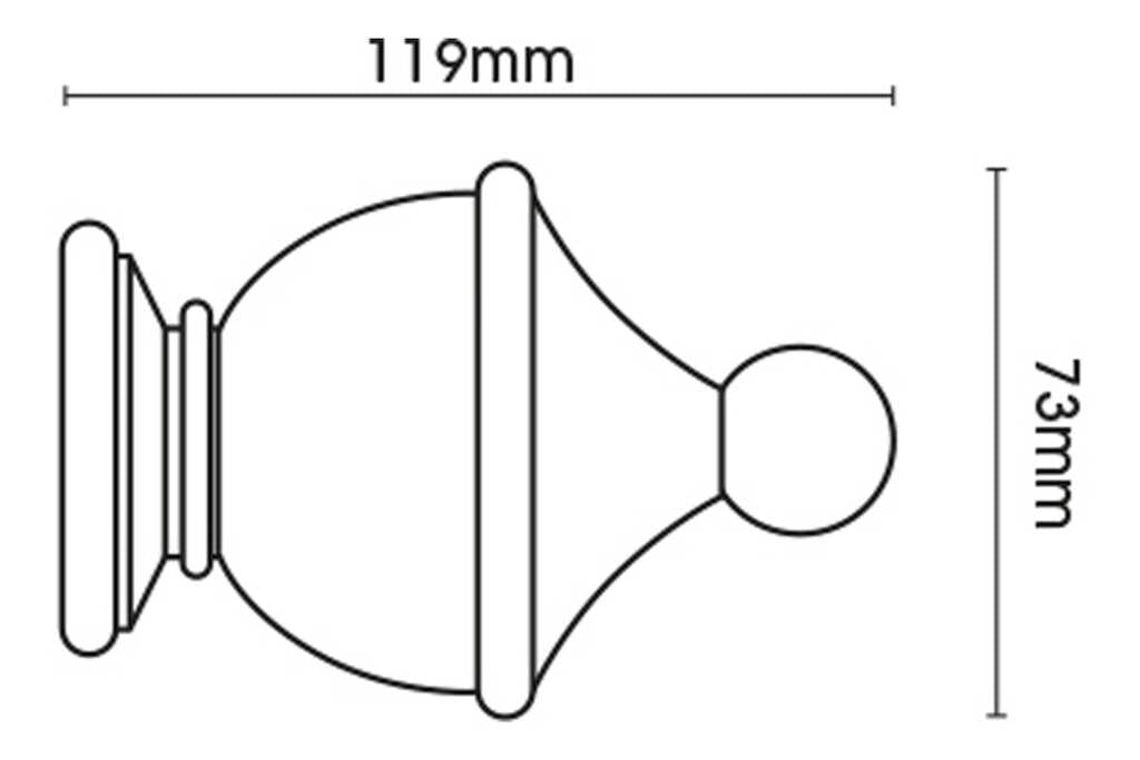 Romantica 35mm Urn Pole Set Pebble 360cm