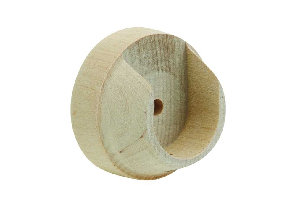 Unfinished Wood Poles 28mm Recess Bracket