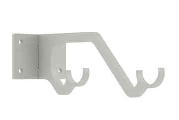 Arc 25mm Double Passing Bracket Warm Grey