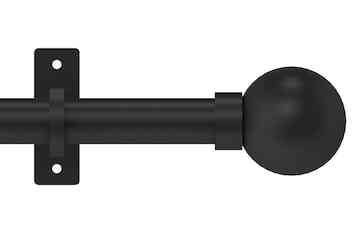 Arc 25mm Ball Eyelet Pole Soft Black 250cm