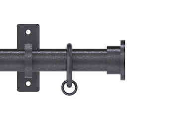 Arc 25mm Hammered Pole Set Gunmetal 250cm