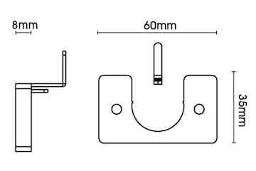 Arc 25mm Recess Bracket Gunmetal