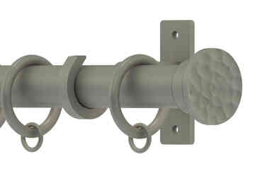 Arc 25mm Hammered Pole Set Warm Grey 600cm