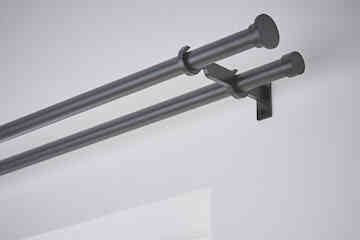 Arc 25mm Stud Eyelet Pole Soft Black 250cm