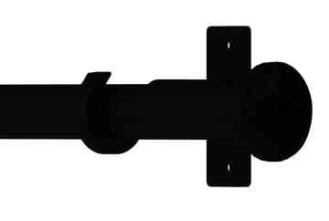 Arc 25mm Hammered Eyelet Pole Soft Black 250cm