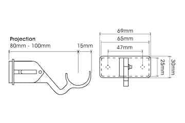 Arc 25mm Adjustable Passing Bracket Lead