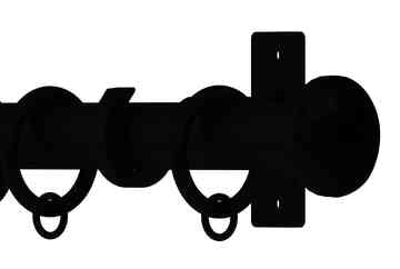 Arc 25mm Stud Pole Set Soft Black 400cm