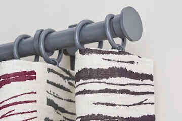 Arc 25mm Hammered Pole Set Linen 250cm
