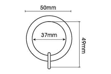 Arc 25mm Ball Pole Set Linen 250cm
