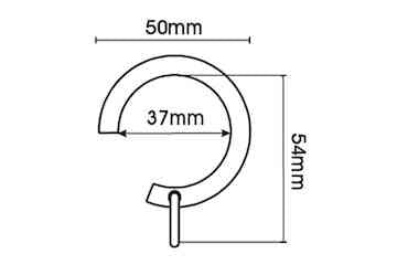 Arc 25mm Stud Pole Set Soft Black 500cm